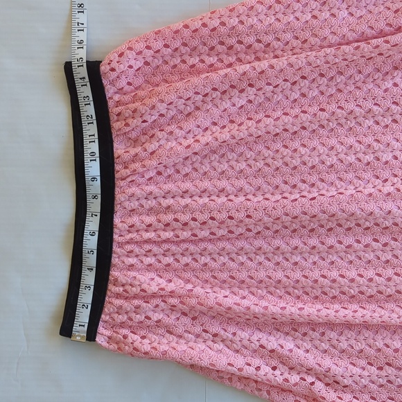 LuLaRoe Lucy Floral Lace Overlay Lined Maxi Skirt MEDIUM Pink Boho - Picture 11 of 14